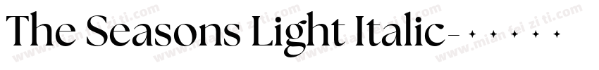 The Seasons Light Italic字体转换